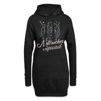 Noisette troupe ballerine danseuse de ballet - Sweat-shirt à capuche long Femme - noir - Devant