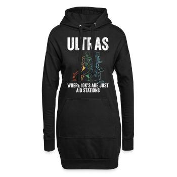 Cadeau pour les coureurs d'ultra marathon - Sweat-shirt à capuche long Femme - noir - Devant
