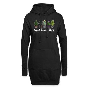 Plantes succulentes de cactus cactus - Sweat-shirt à capuche long Femme - noir - Devant