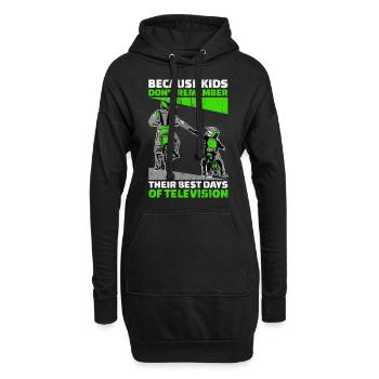 Vater Sohn Motocross Mx Motocrossfahrer Geschenk - Hoodie-Kleid - Schwarz - Vorne