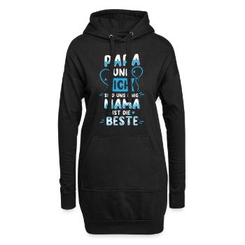 Beste Mama - Hoodie-Kleid - Schwarz - Vorne