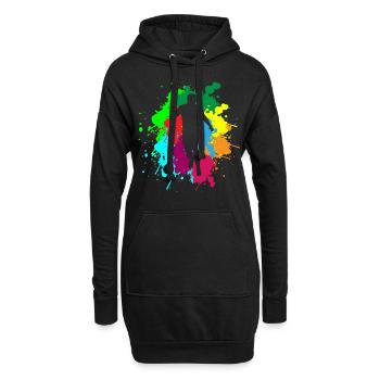 Retro Football Silhouette Football Player Vintage - Hoodie Dress - black - Front