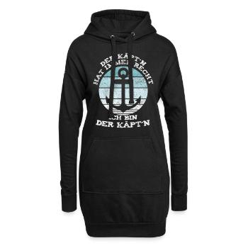 Käptn Kapitän Captain Anker - Hoodie-Kleid - Schwarz - Vorne