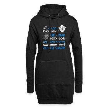 Achillesferse Griechische Mythology Griechenland - Hoodie-Kleid - Schwarz - Vorne