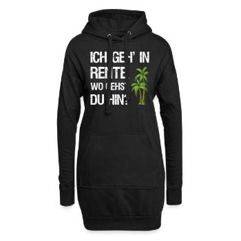 Rente lustige Sprüche Geschenk Ruhestand 2020 - Hoodie-Kleid - Schwarz - Vorne
