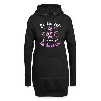 40. Geburtstag Frau 40 Jahre 40er Geschenk-Idee - Hoodie-Kleid - Schwarz - Vorne