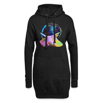 Splash Escargot - Sweat-shirt à capuche long Femme - noir - Devant