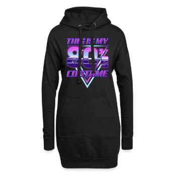Das ist mein 80er-Jahre-Kostüm - Hoodie-Kleid - Schwarz - Vorne