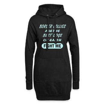 Border collie fille femmes chiot maître - Sweat-shirt à capuche long Femme - noir - Devant
