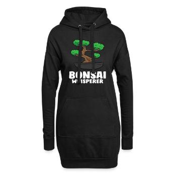 Bonsai Baum Flüsterer - Hoodie-Kleid - Schwarz - Vorne