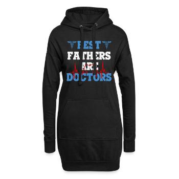 Beste Väter sind Ärzte Medizin Papa Papa Vater - Hoodie-Kleid - Schwarz - Vorne