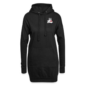 Schnauzer Hund in der Tasche - Hoodie-Kleid - Schwarz - Vorne