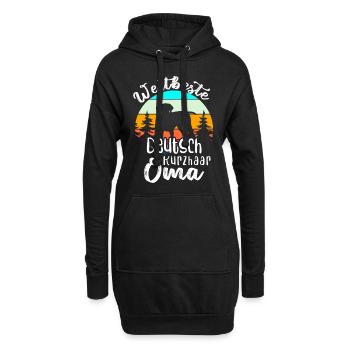 weltbeste deutsch kurzhaar oma - Hoodie-Kleid - Schwarz - Vorne
