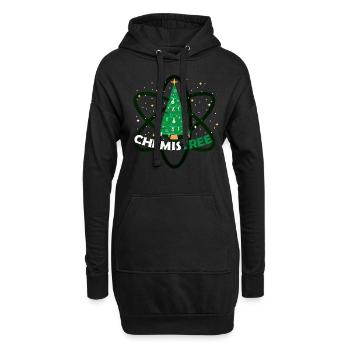 Sapin de Noël chimie Chemistree - Sweat-shirt à capuche long Femme - noir - Devant