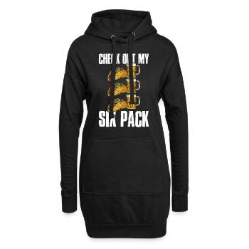 Tacos Mexikanisches Essen Burritos Nachos - Hoodie-Kleid - Schwarz - Vorne