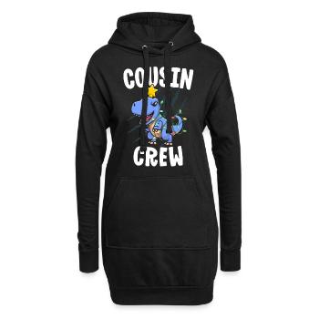 Cousin Crew Shirt für Kinder Weihnachten T Rex - Hoodie-Kleid - Schwarz - Vorne