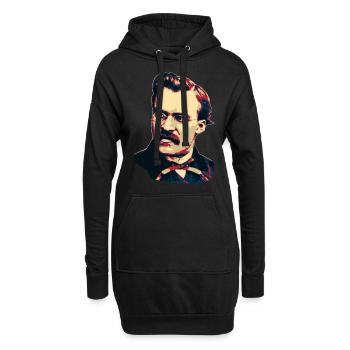Friedrich Nietzsche - Hoodie-Kleid - Schwarz - Vorne