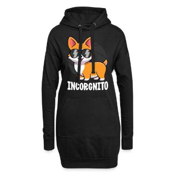 Chemise Incorgnito Corgi pour enfants homme drôle Corgi - Sweat-shirt à capuche long Femme - noir - Devant