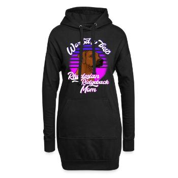 T-shirt pour chien Rhodesian Ridgeback Mom Gift - Sweat-shirt à capuche long Femme - noir - Devant