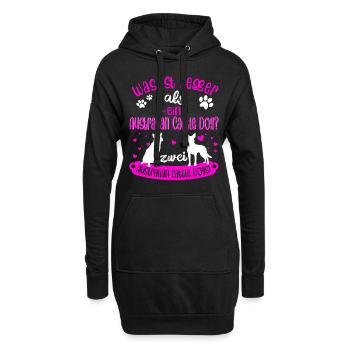 Zwei Australian Cattle Dogs Spruch - Hoodie-Kleid - Schwarz - Vorne