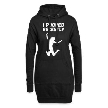 J'ai récemment fait caca. Drôle de dire merde - Sweat-shirt à capuche long Femme - noir - Devant