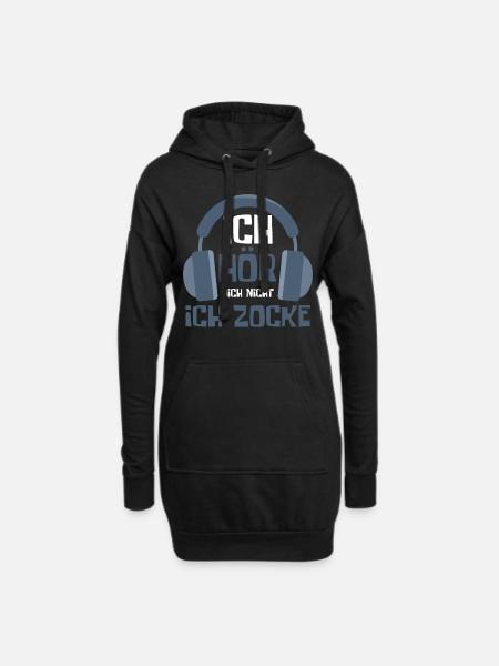 Gaming Game Gamer - Hoodie-Kleid - Schwarz