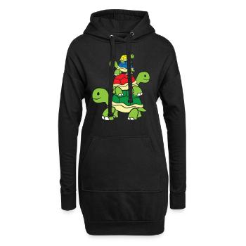 Cute Turtle Tortoises Ocean Love Sea Turtles - Hoodie-Kleid - Schwarz - Vorne