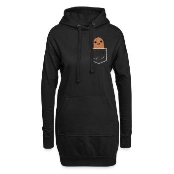 Chemises de pommes de terre de poche pour filles femmes enfants drôles - Sweat-shirt à capuche long Femme - noir - Devant