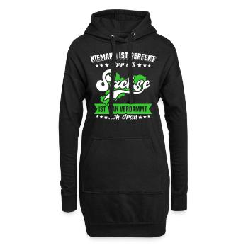 Sachsen Sprüche Sachse Perfekt - Hoodie-Kleid - Schwarz - Vorne