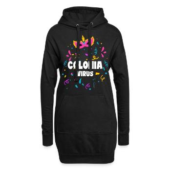 Colonia Virus Karneval Kölle Geschenk - Hoodie-Kleid - Schwarz - Vorne