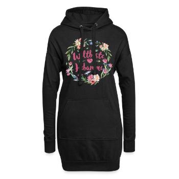 Weltbeste Hebamme Hebammem Geschenk - Hoodie-Kleid - Schwarz - Vorne