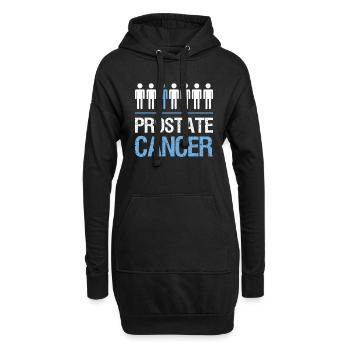 Cancer de la prostate Vaincre la conscience - Sweat-shirt à capuche long Femme - noir - Devant