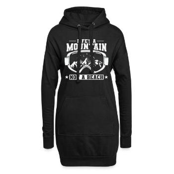 Snowboard Life’s A Mountain Not A Beach - Sweat-shirt à capuche long Femme - noir - Devant