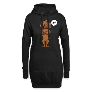Sturer Magyar Vizsla Hund lustig - Hoodie-Kleid - Schwarz - Vorne