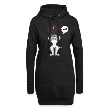 Sturer Kleiner Münsterländer Hund - Hoodie-Kleid - Schwarz - Vorne