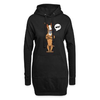Stupide Podenco cadeau de chien - Sweat-shirt à capuche long Femme - noir - Devant