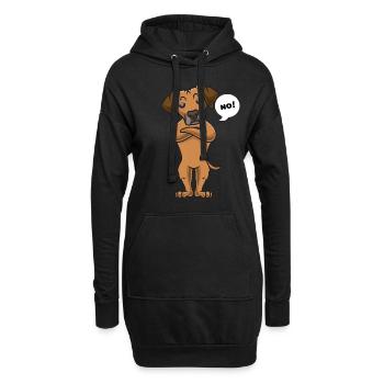 Sturer Rhodesian Ridgeback Hund lustig - Hoodie-Kleid - Schwarz - Vorne