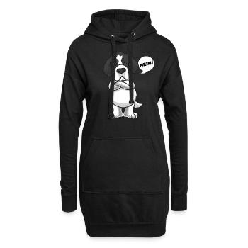 Sturer Schwarz Weißer Neufundländer - Hoodie-Kleid - Schwarz - Vorne