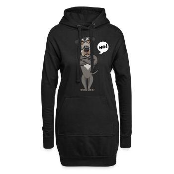 Sturer Irischer Wolfshund Hund lustig Hundebesitze - Hoodie-Kleid - Schwarz - Vorne