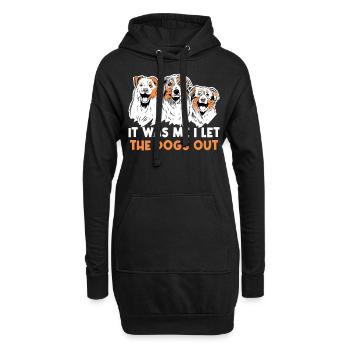 I Let The Dogs Out Hundespaziergang Geschenk - Hoodie-Kleid - Schwarz - Vorne