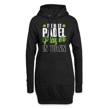 The Best Padel Player in Town Tennis Sport - Sweat-shirt à capuche long Femme - noir - Devant