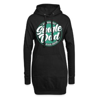 Célibataire papa père célibataire père fête des pères papa - Sweat-shirt à capuche long Femme - noir - Devant