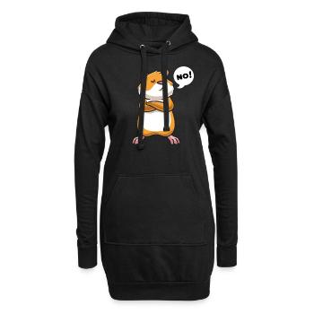 Sturer Goldhamster Zwerghamster - Hoodie-Kleid - Schwarz - Vorne