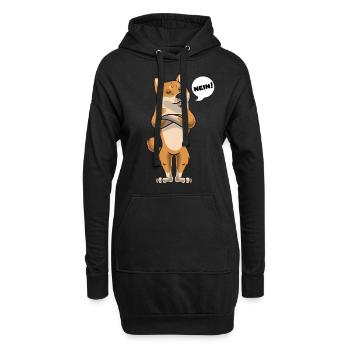 Sturer Shiba Inu Hund lustig Shiba-ken - Hoodie-Kleid - Schwarz - Vorne