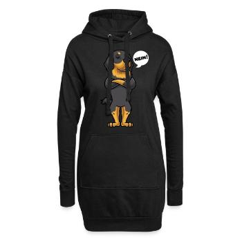 Sturer Hovawart Hund lustig Hundefan - Hoodie-Kleid - Schwarz - Vorne