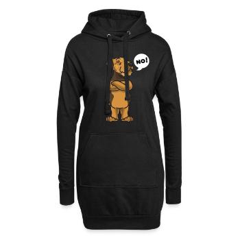 Sturer Airedale Terrier Chien - Sweat-shirt à capuche long Femme - noir - Devant