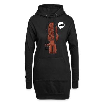 Sturer Irish Red Setter - Sweat-shirt à capuche long Femme - noir - Devant