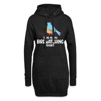 Vögel beobachten Orinthologe Birdwatching Geschenk - Hoodie-Kleid - Schwarz - Vorne