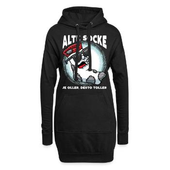 Geschenke zum Geburtstag Mann Alte Socke - Hoodie-Kleid - Schwarz - Vorne