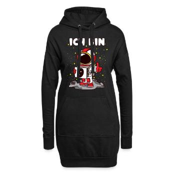 9 Geburtstag Ich Bin 9 Astronaut 9 Jahre Weltraum - Hoodie-Kleid - Schwarz - Vorne